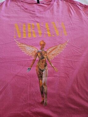 H&M Divided Pink Nirvana Tee 30" Ptp